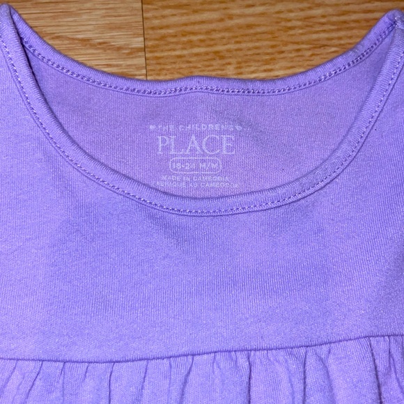Children's Place Light Purple Short Sleeve Shirt with Ruffles Size 18-24 months - Picture 2 of 3